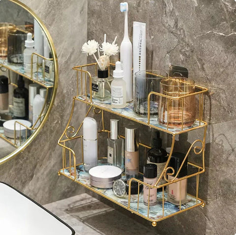 Sleek & Durable 2-Tier Bathroom Vanity Organizer