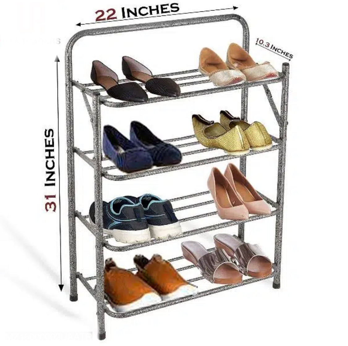 Metal Foldable Shoes Rack By Homeasing
